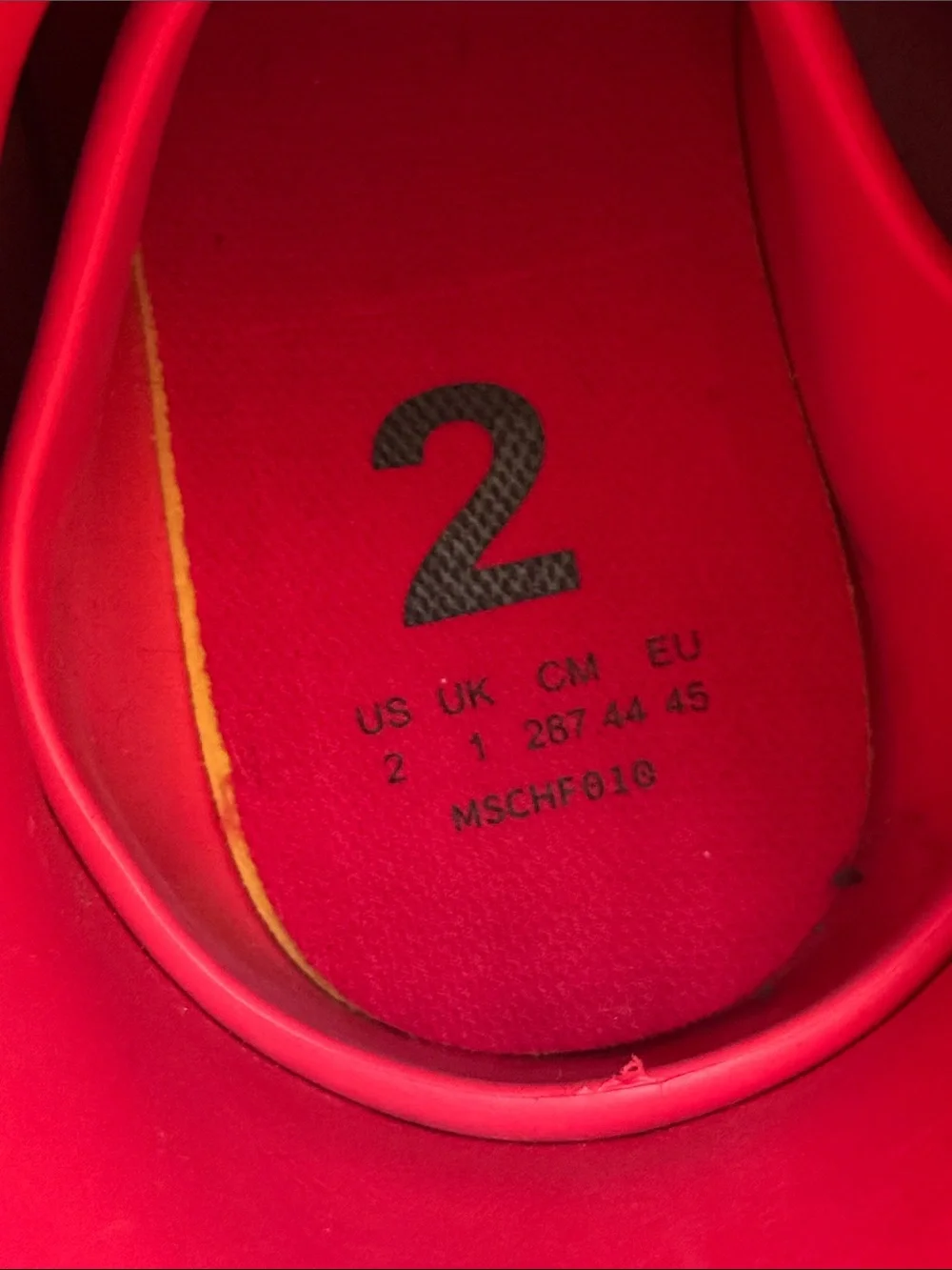 MSCHF Big Red Boot size 10